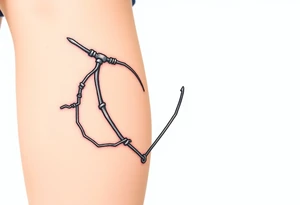 Razor wire shaped in ❤️ tattoo idea