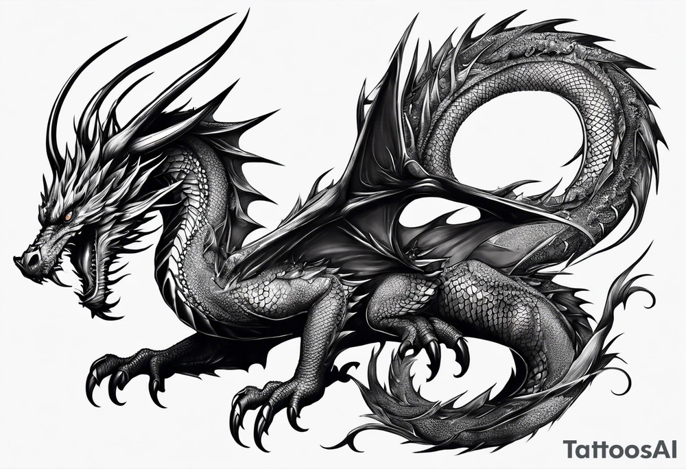 Dragon spine tattoo idea