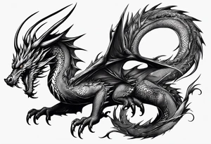 Dragon spine tattoo idea