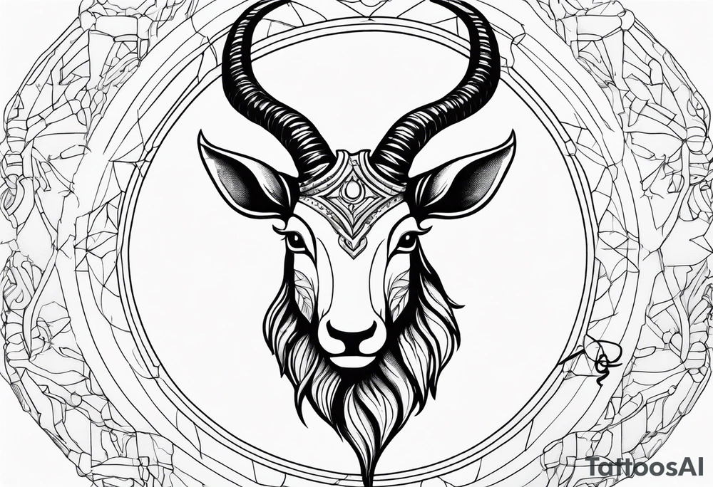 Capricorn constellation tattoo idea