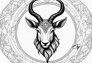 Capricorn constellation tattoo idea