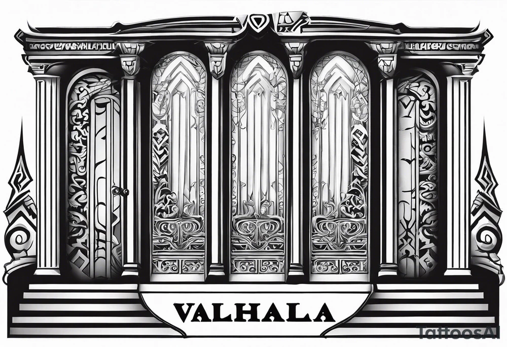 Valhalla steps gates tattoo idea