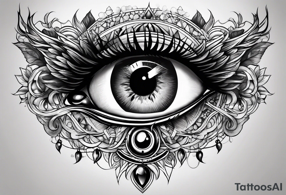 Occult eye tattoo idea