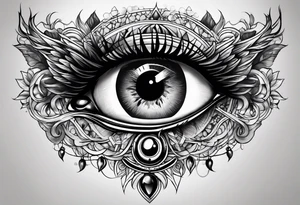 Occult eye tattoo idea