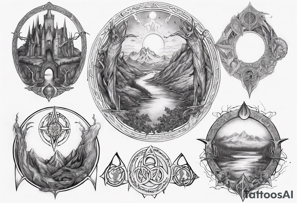 Middle Earth tattoo idea
