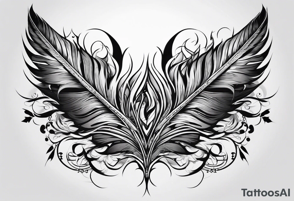 Feather band tattoo idea