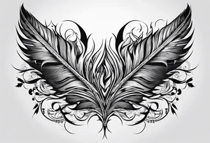 Feather band tattoo idea