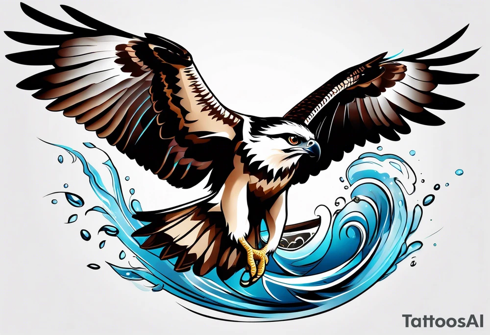 osprey diving tattoo idea
