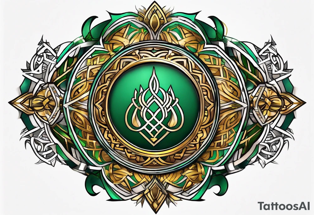 Saudi Arabia emblem tattoo idea