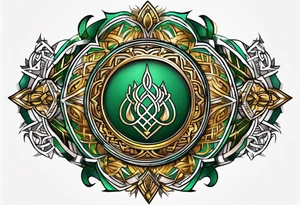 Saudi Arabia emblem tattoo idea