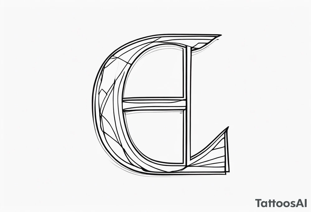 letter E tattoo idea