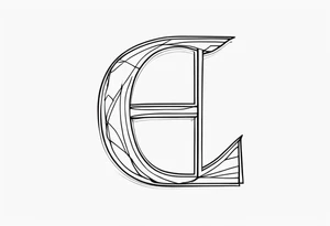 letter E tattoo idea