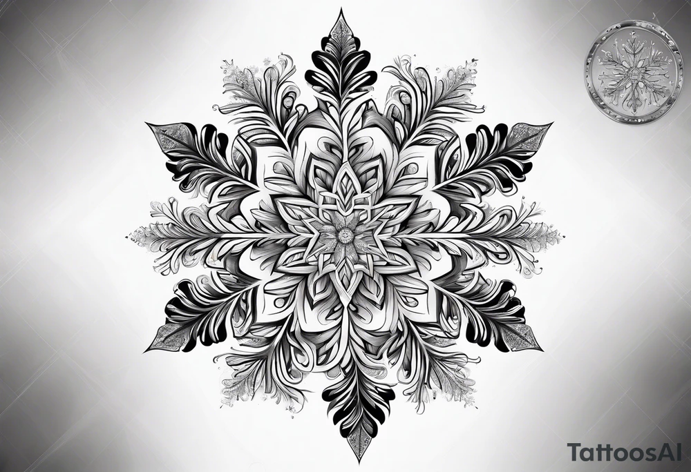 Fractal snowflake tattoo idea