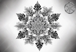 Fractal snowflake tattoo idea