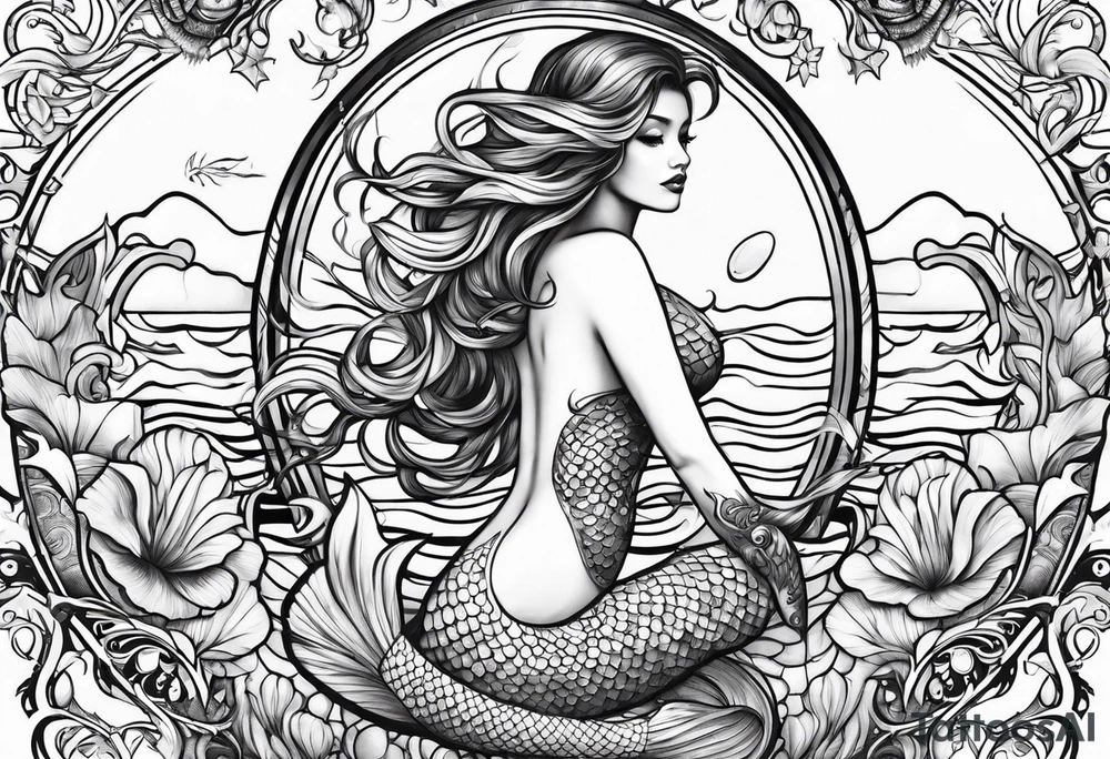 Aquarius mermaid tattoo idea