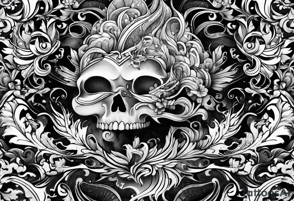 smoke pattern tattoo idea