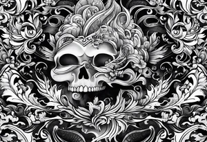 smoke pattern tattoo idea