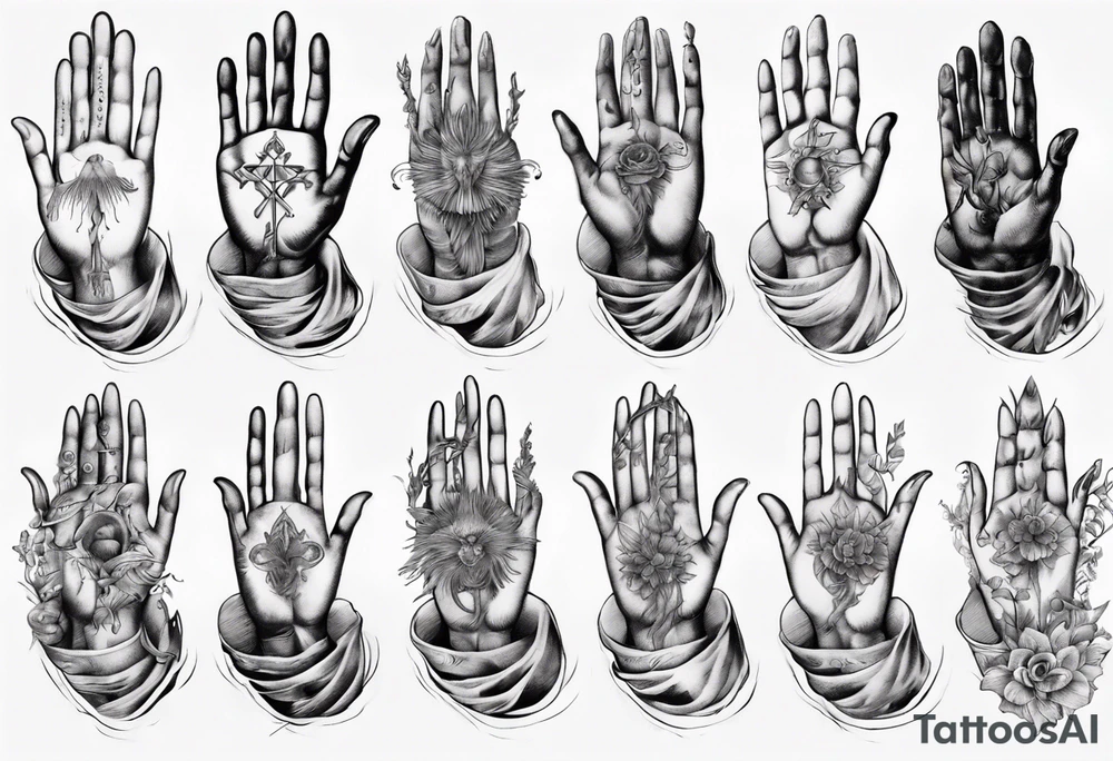 Praying hands tattoo idea