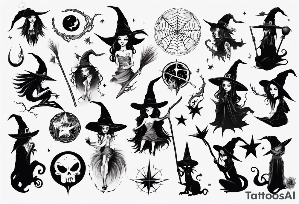 witch tattoo idea