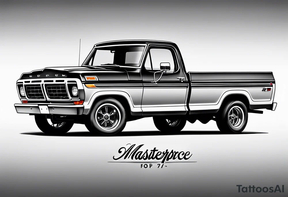 1974 ford f-100 tattoo idea