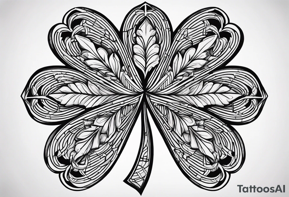 Four leaf clover tattoo idea