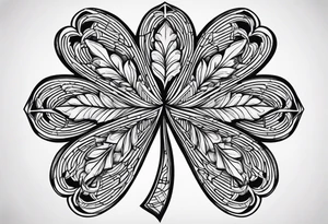 Four leaf clover tattoo idea