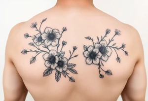 Flowers and vines tattoo idea