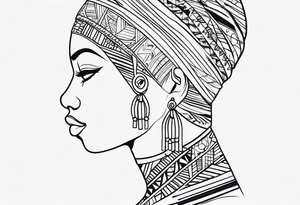 african cultural patterns tattoo idea