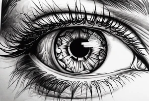 Open eye tattoo idea