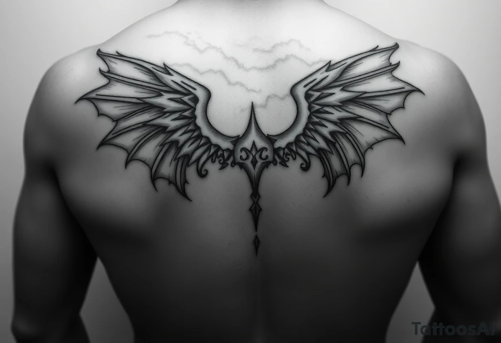 Ángel and demons tattoo idea
