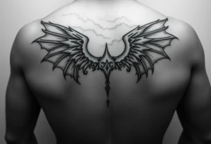 Ángel and demons tattoo idea