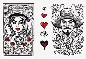 Mexican style tattoo, La pistola y corazón tattoo idea