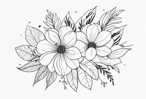 fine line floral tattoo for arm tattoo idea