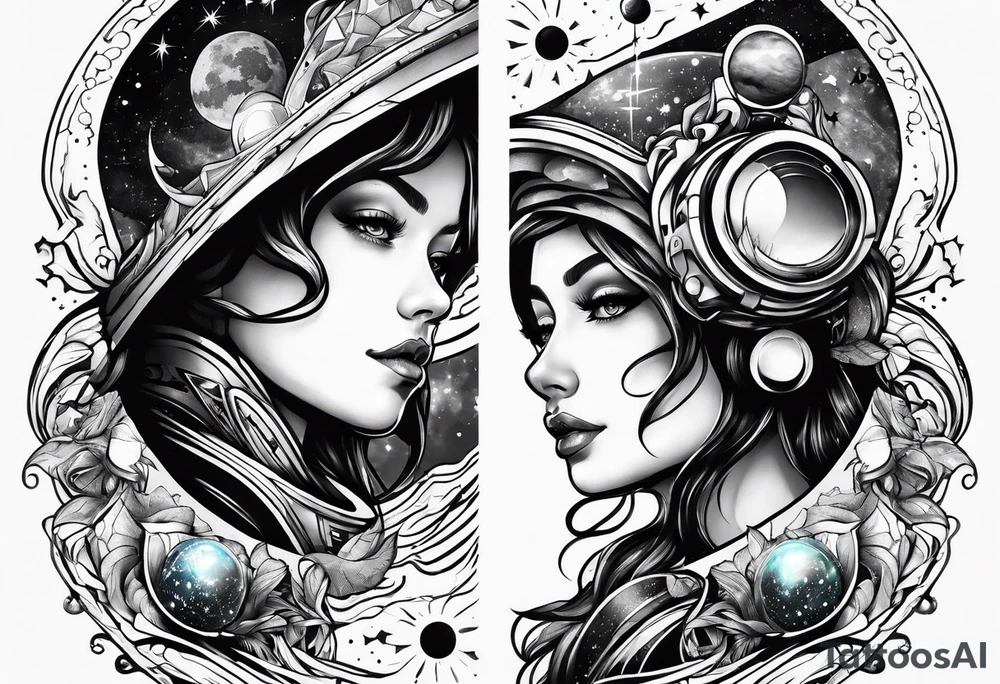 outer space tattoo idea