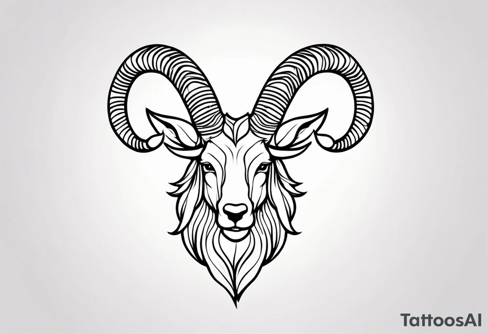 capricorn with beard tattoo idea