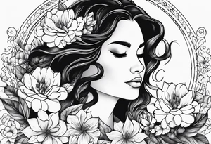 i want the words to be in script saying “the lord will stand with you and give you strength” with clouds and flowers around it tattoo idea