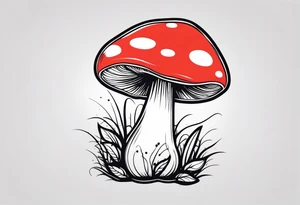 mushroom tattoo idea