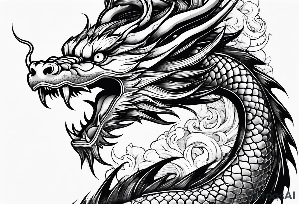 Japanese dragon tattoo idea