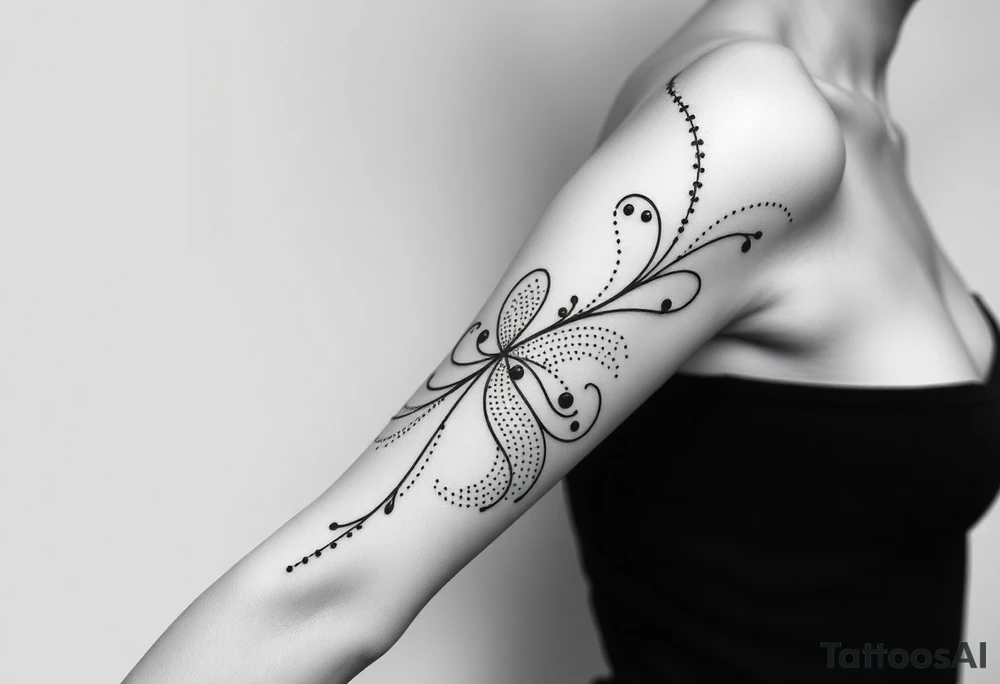 Размытые линии, мистика tattoo idea