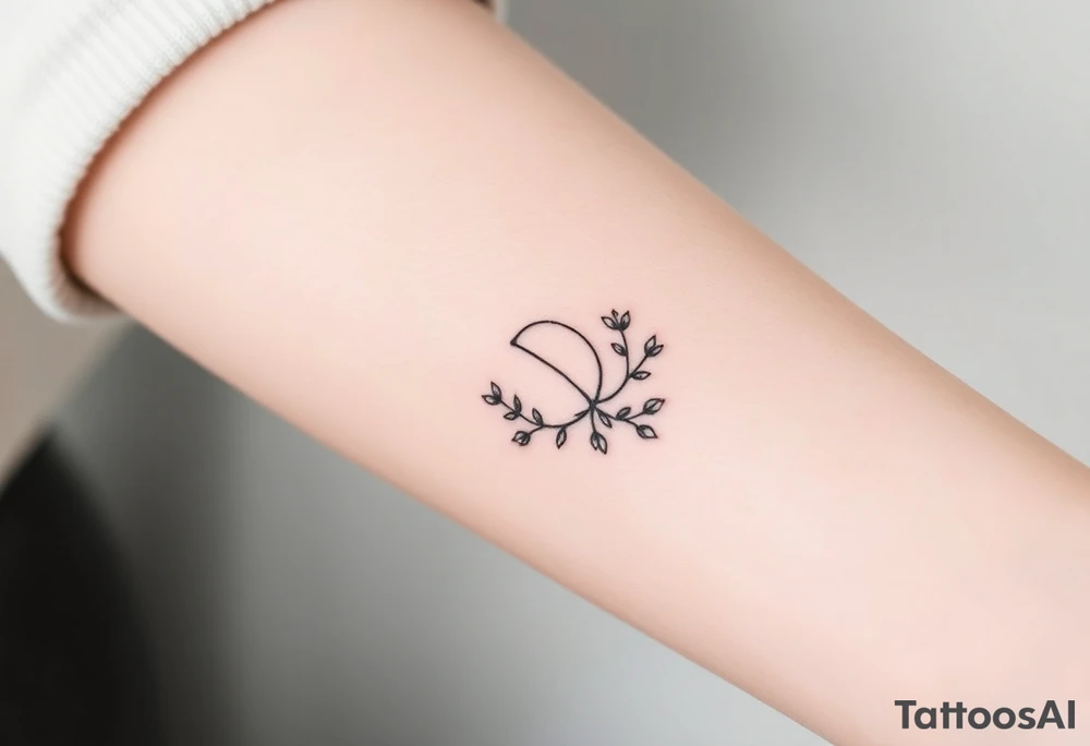 A delicate semicolon symbol intertwined with a vine, symbolizing growth, resilience, and new beginnings tattoo idea