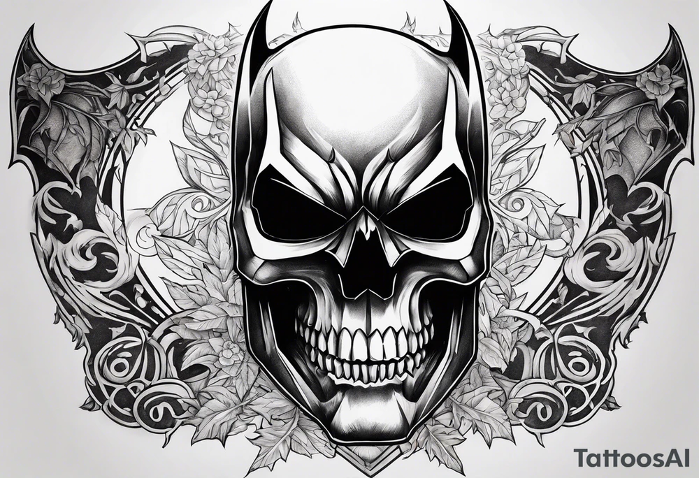 skull of batman tattoo idea
