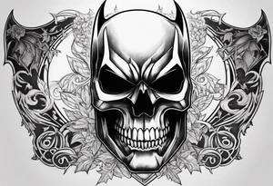 skull of batman tattoo idea