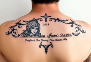 Something to represent mother Jean February 26,daughters Sara January 28,and Nora August 14 tattoo idea