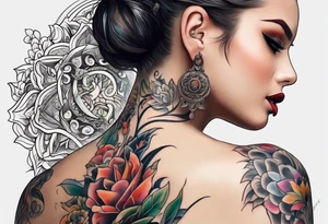 Side neck tattoo idea