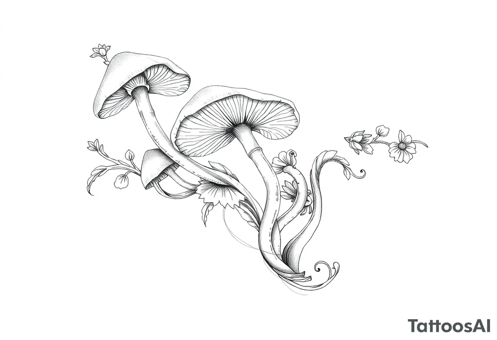 Zen Mushroom tattoo idea