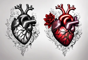 photograph of a human heart as you would see in a human body tattoo idea