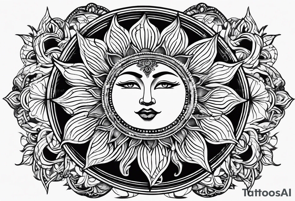 the sun tattoo idea