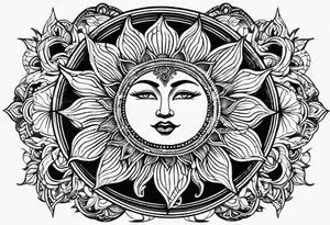 the sun tattoo idea