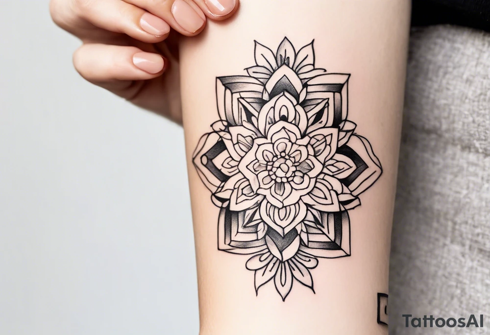 Minimalist and small tattoo on female arm. Inspired by sicilian traditional arts and aesthetics. tattoo idea