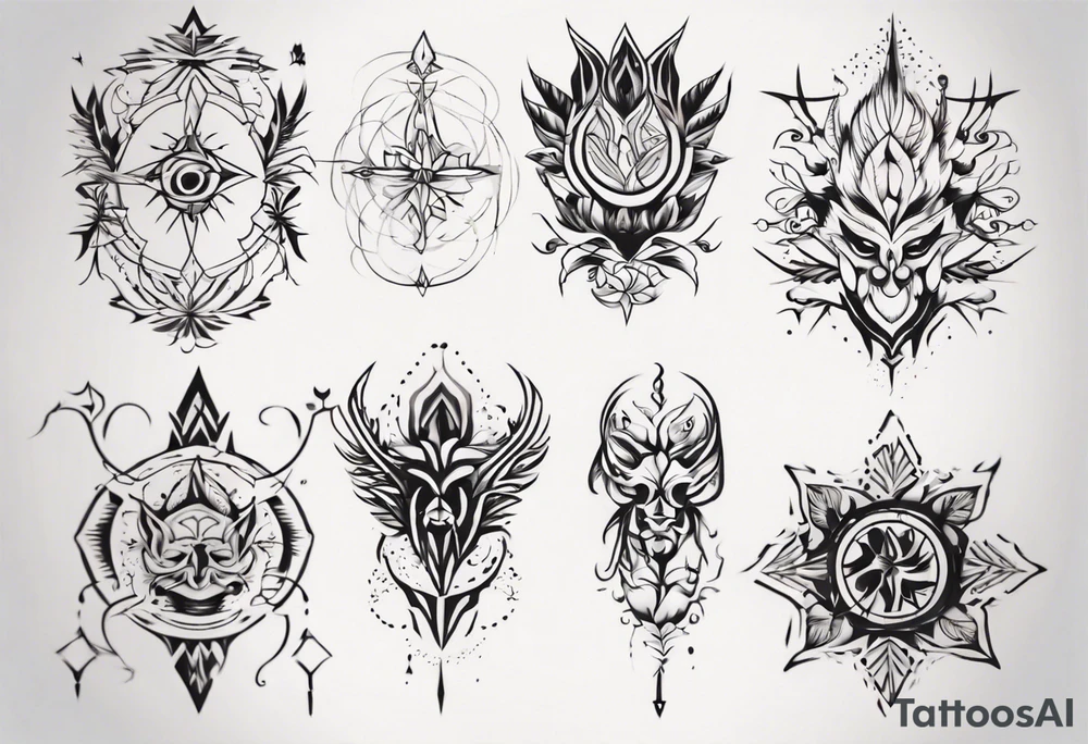 Minimalist Ornemental tattoo idea